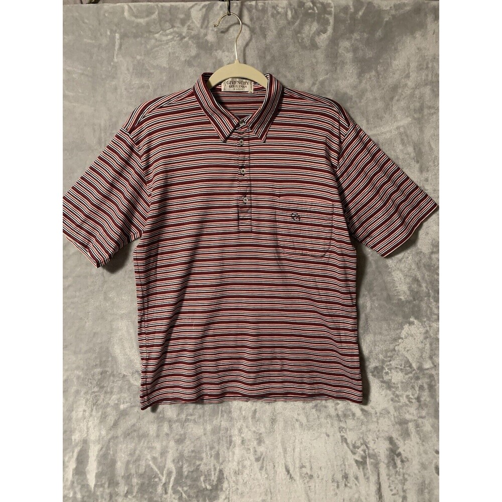 Givenchy Men’s Striped Polo in Red, White, and Black